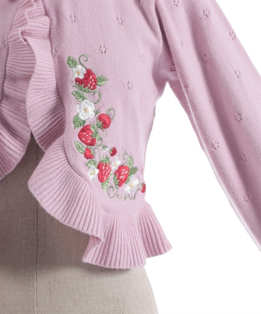 いちご刺繍ニットボレロ | Chalmiere | axes femme onlineshop