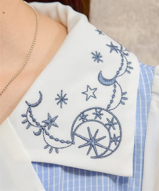 星座刺繍アシメドッキングワンピース | axes femme online shop