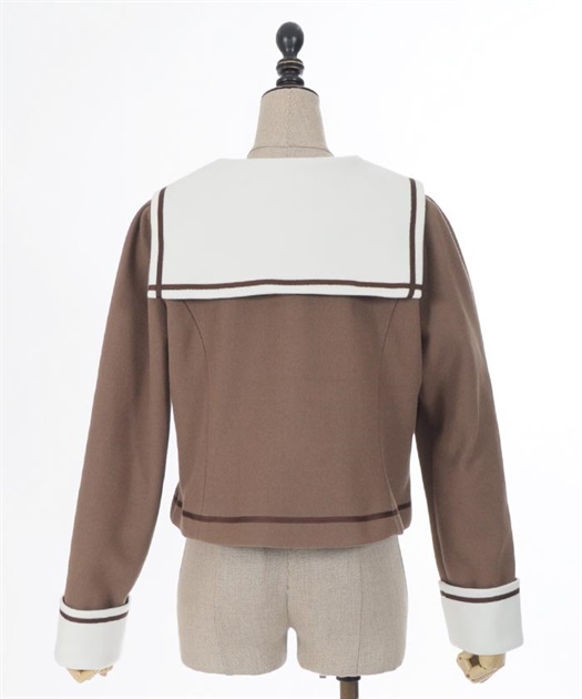 セーラーカラーショートコート | axes femme online shop -outlet-