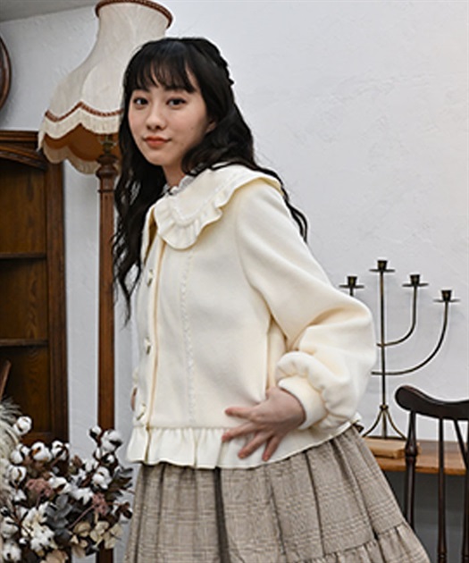 バックフリルショートコート | kawaii -outlet- | axes femme online