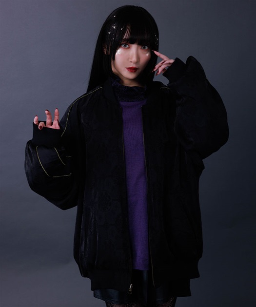 スカジャン リバーシブル レーヨン ジャガード織り 和柄 牛若丸 弁慶