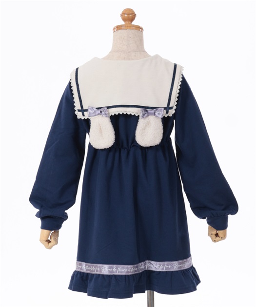 kidsうさ耳セーラーパーカーワンピース | axes femme online shop -outlet-