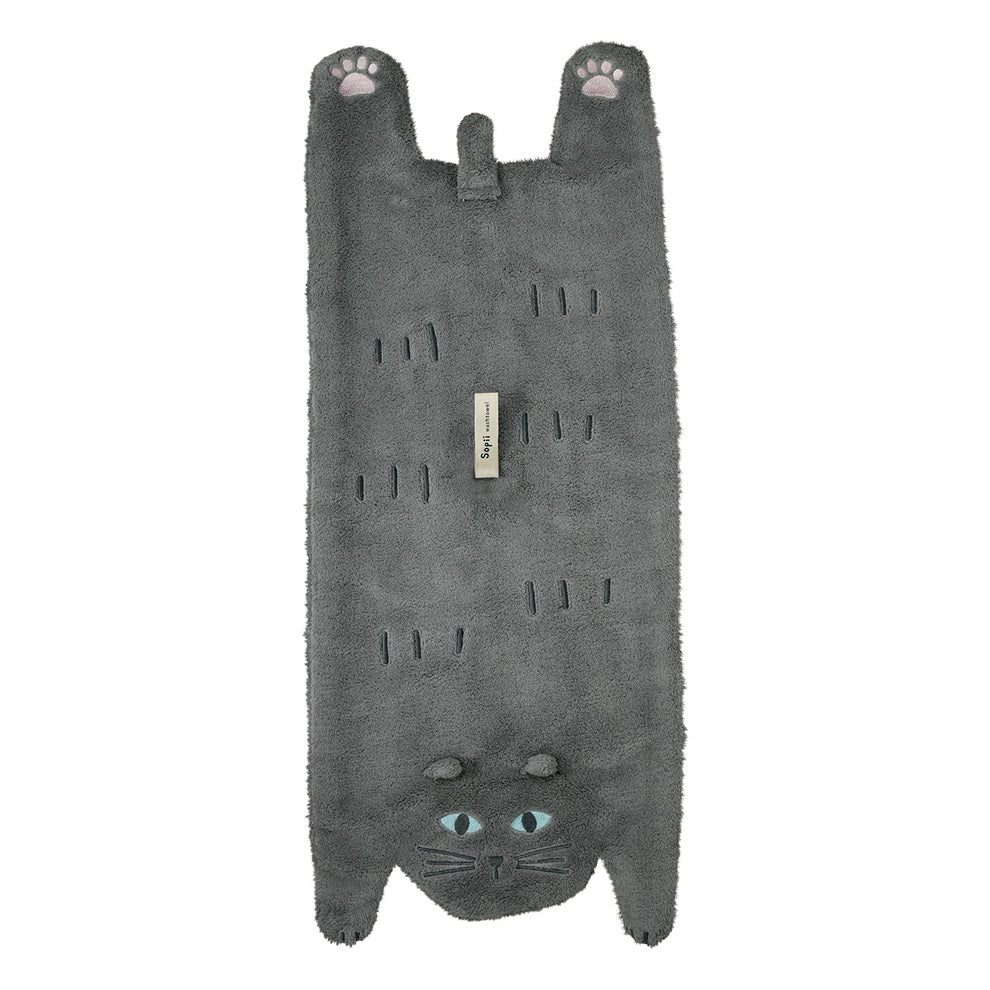 現代百貨 Sopii クイックドライタオル A738【ネコ型 吸水タオル