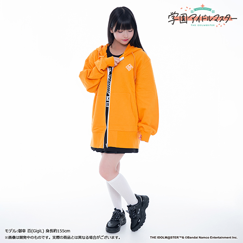 学園アイドルマスター 初星学園購買部ジップアップパーカー オレンジ XL