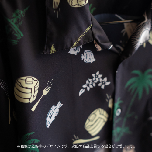 佐藤心&十時愛梨×PAIKAJI 沖縄の時アロハシャツ ブラック Lサイズ