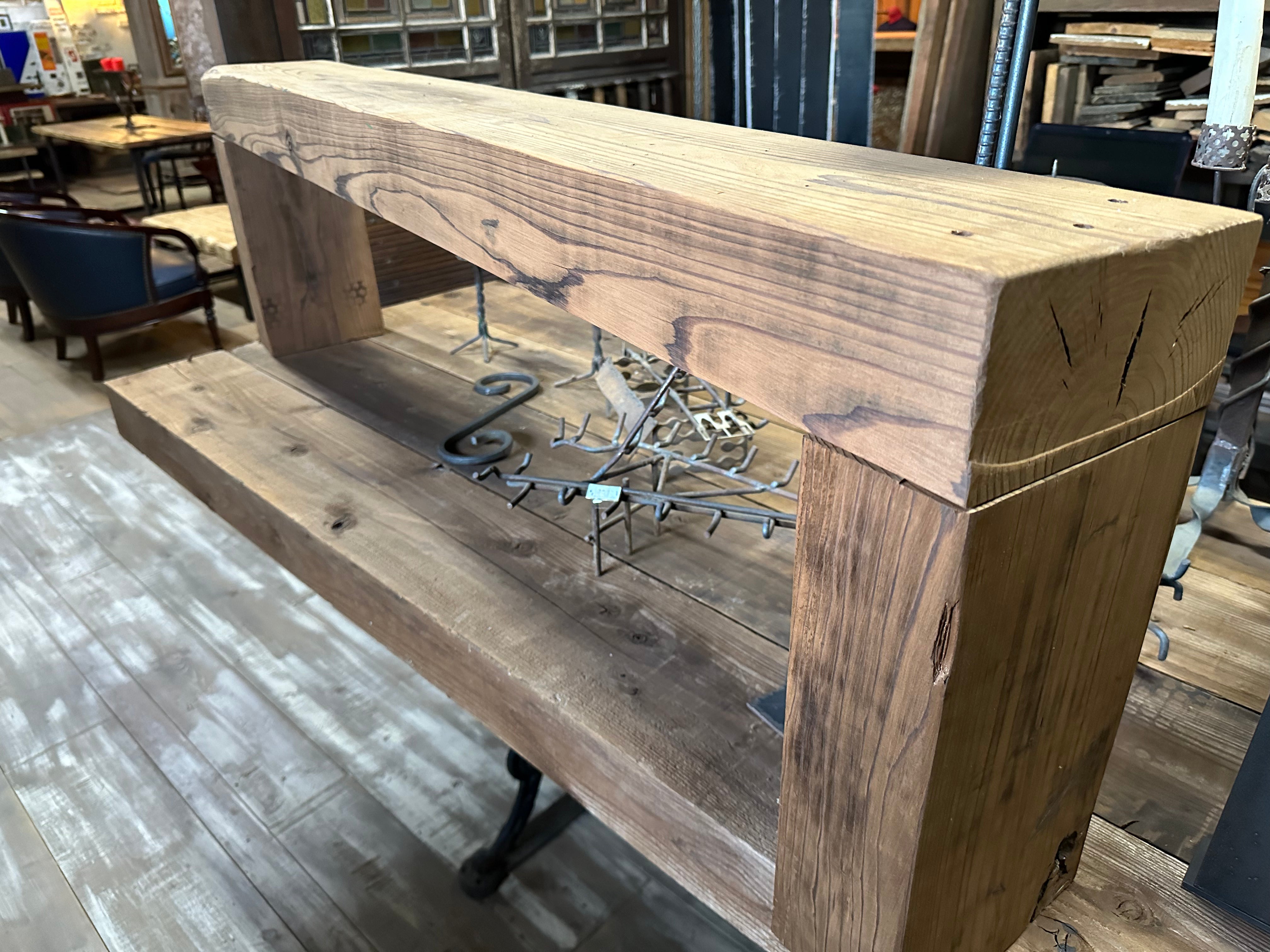 100x200mm角材（スチームドライウッドプランク） 無塗装（ブラウン系