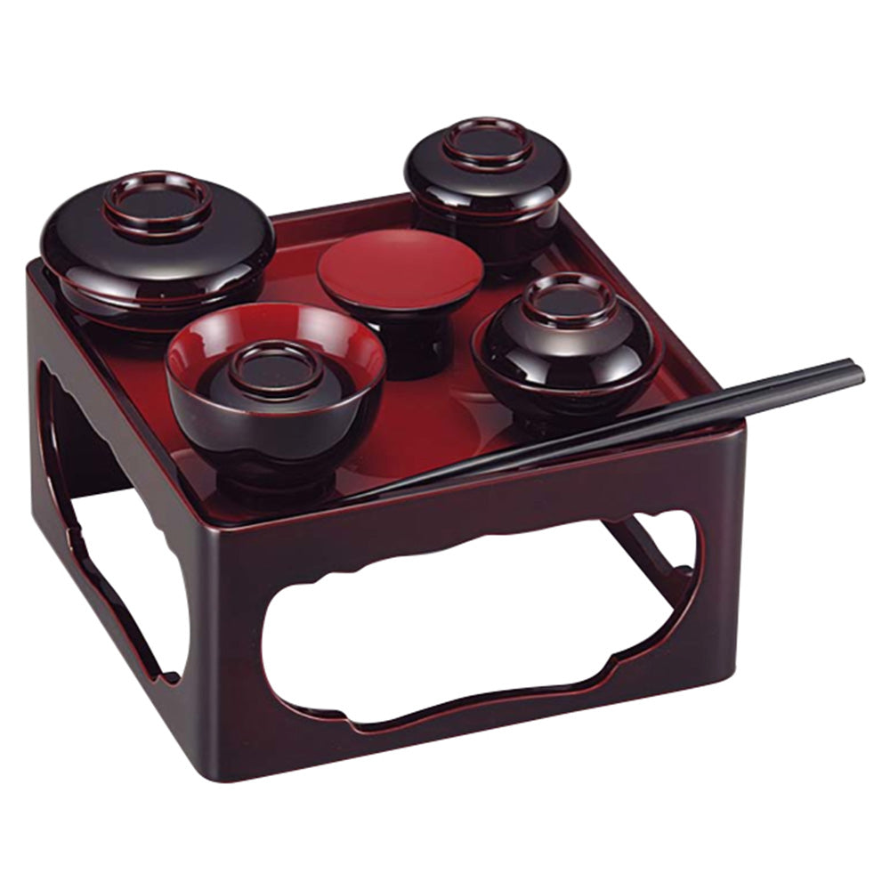 仏膳椀セット 特上溜 会津塗 木製 【メーカー取寄品】 — 仏壇・仏具