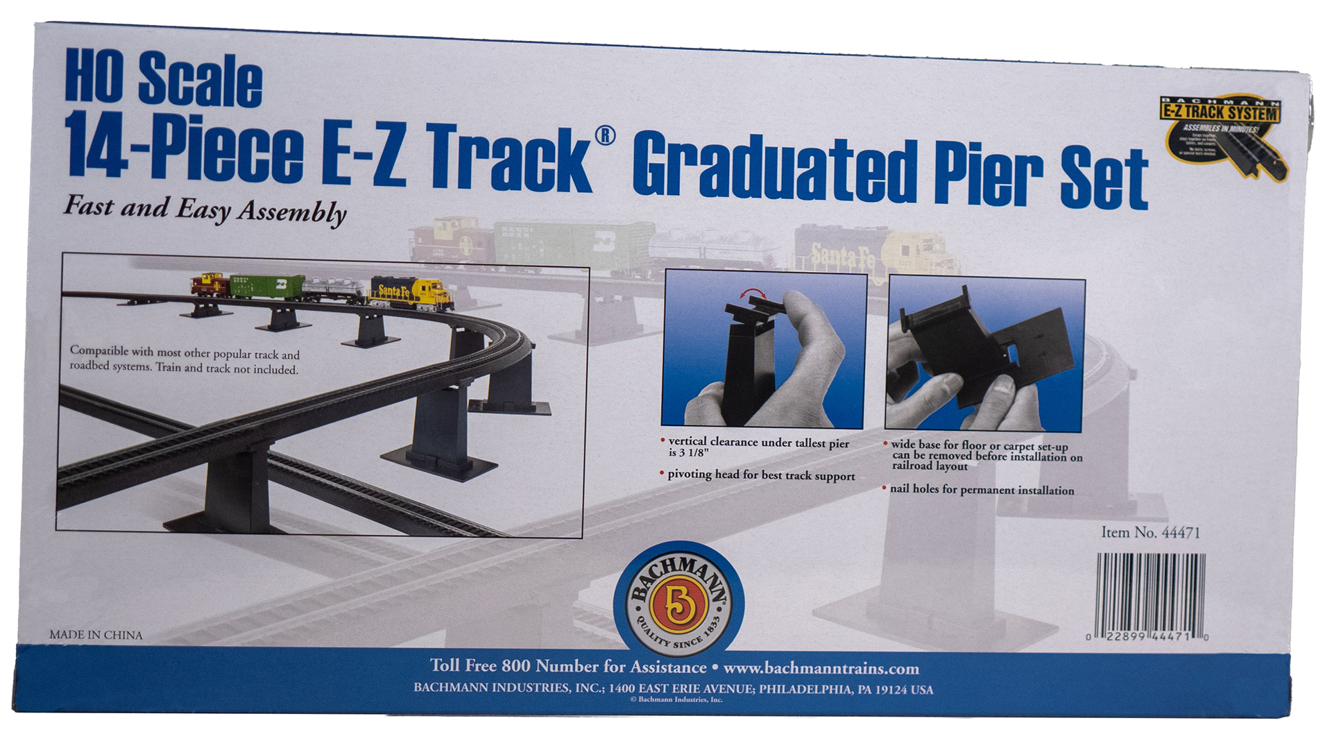 14-Piece Graduated Pier Set (HO Scale) [44471] - $42.00 : Bachmann