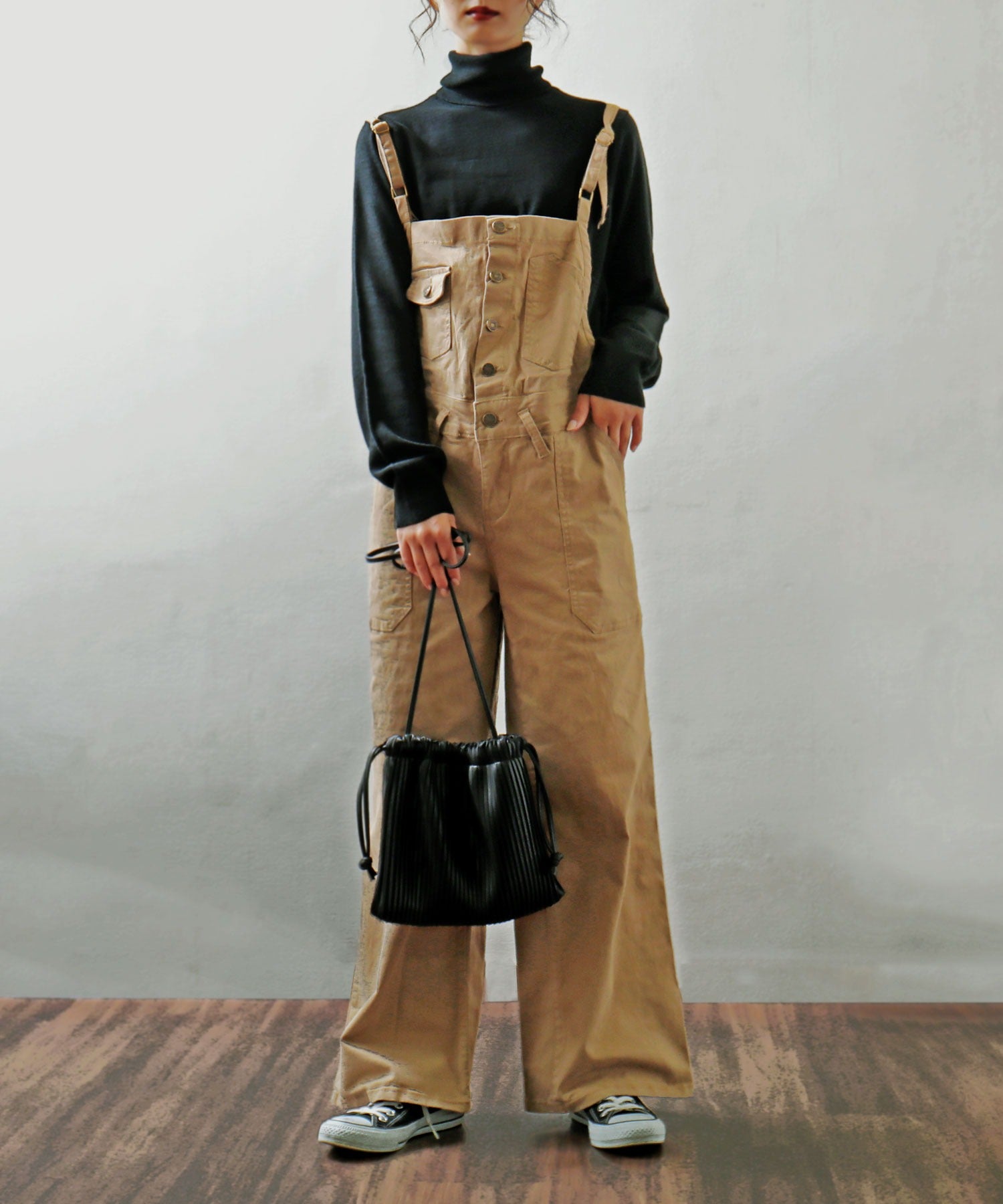 ツィルワイドサロペットパンツ サロペ レディース ワイドパンツ