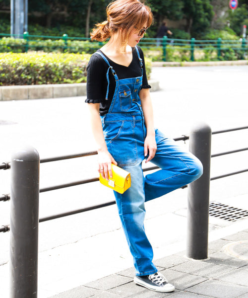 ゆるサロペット オーバーオールデニムパンツ｜オーバーオール