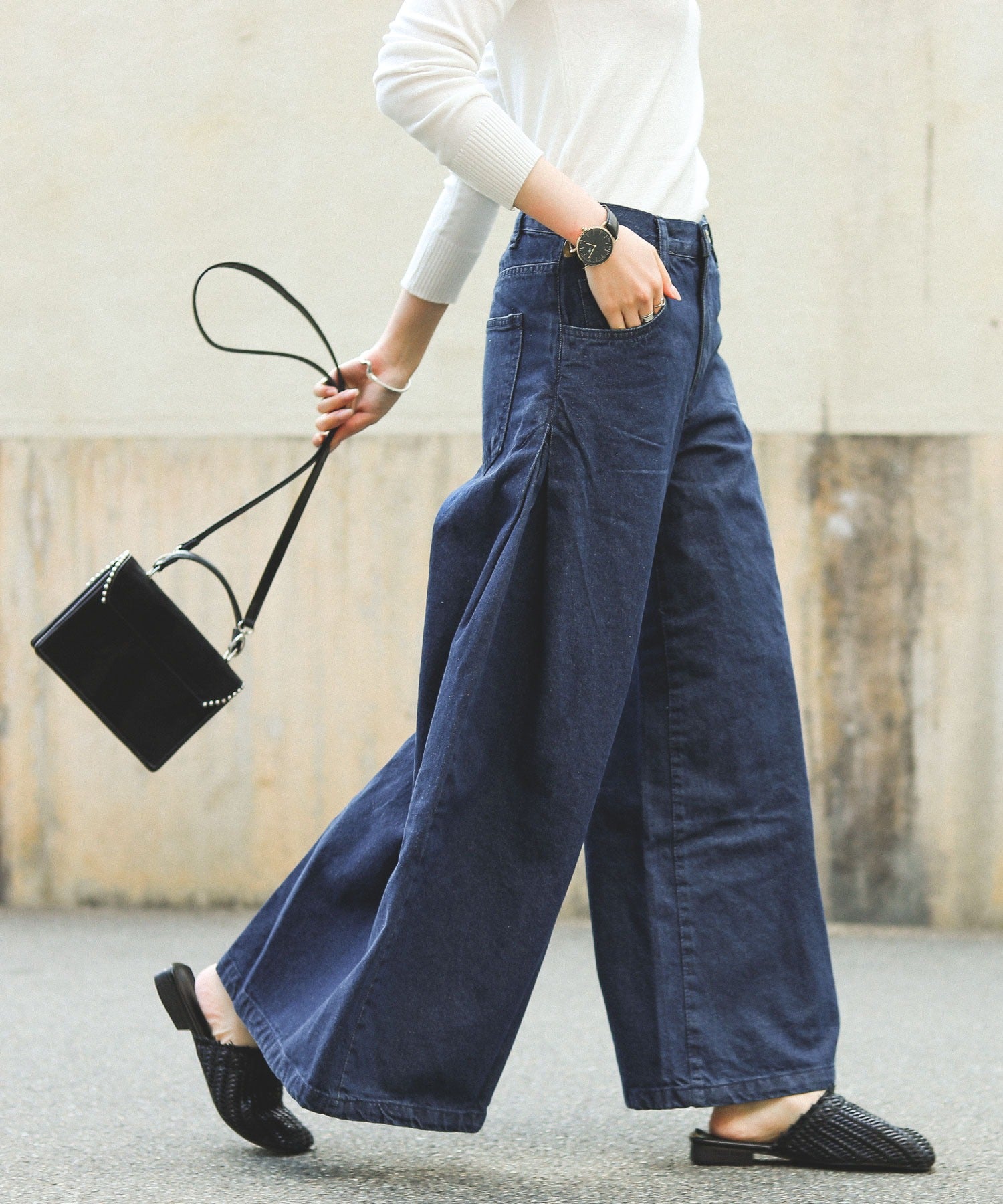 ロング丈デニムバギーパンツ 20SS｜パンツ - Fashion Letter