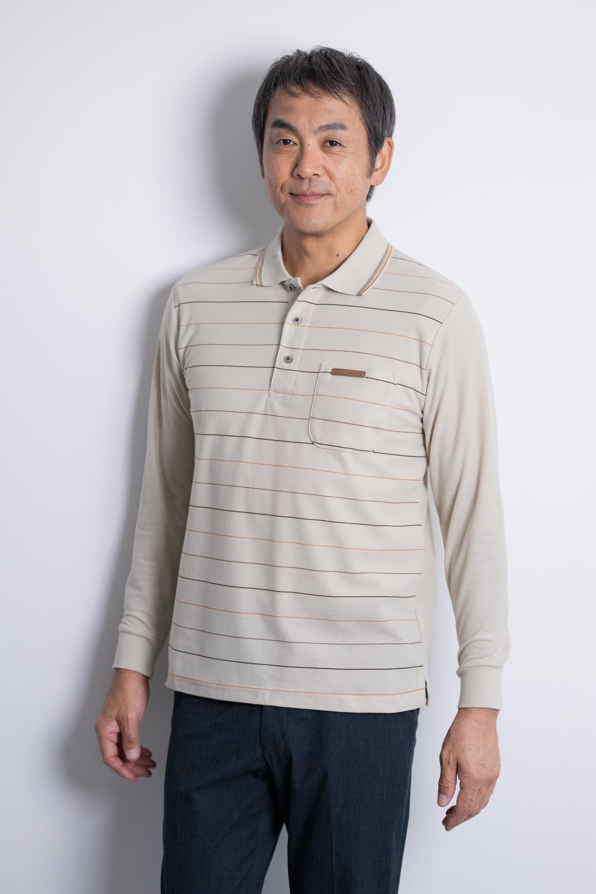 SALE40%OFF／【NICOLE MORRISON】鹿の子ボーダー柄ポロシャツ