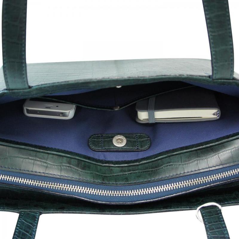 HERGOPOCH エルゴポック ワキシングレザー トートバッグ クロコ型押し