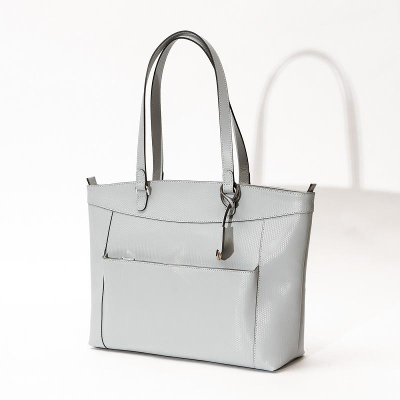 aniary|アニアリ】トート ジー-フィルム レザー 34-02000 ブルーグレー