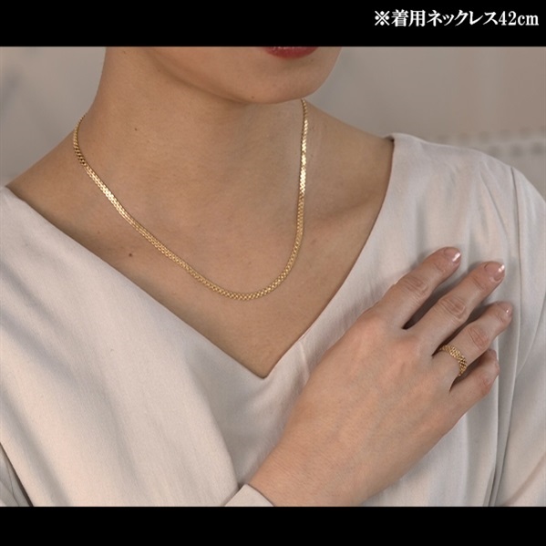 日本製 K18ビスマルクチェーンネックレス 60cm K18造形局刻印入り