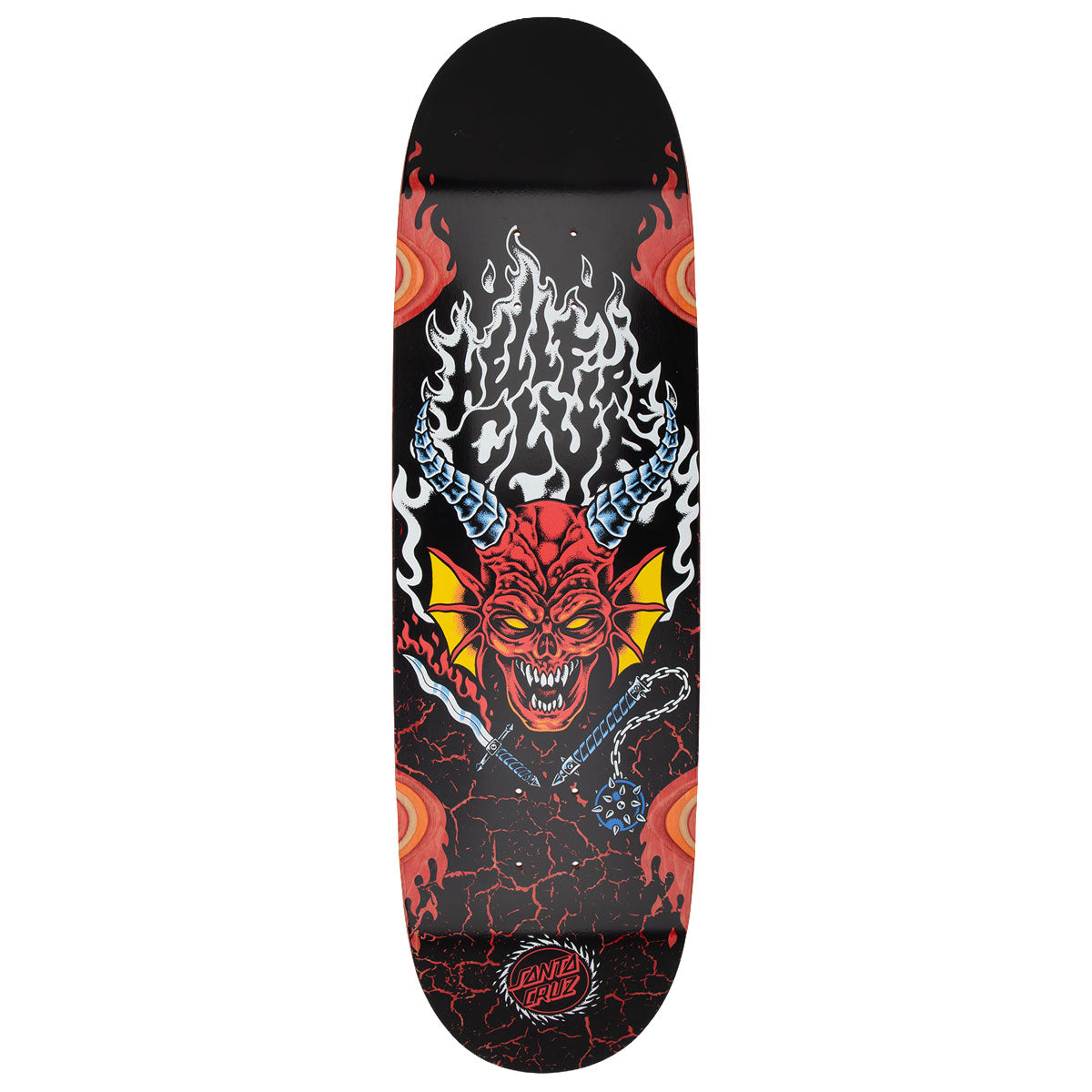 Santa Cruz x Stranger Things Hellfire Club Flames Skateboard
