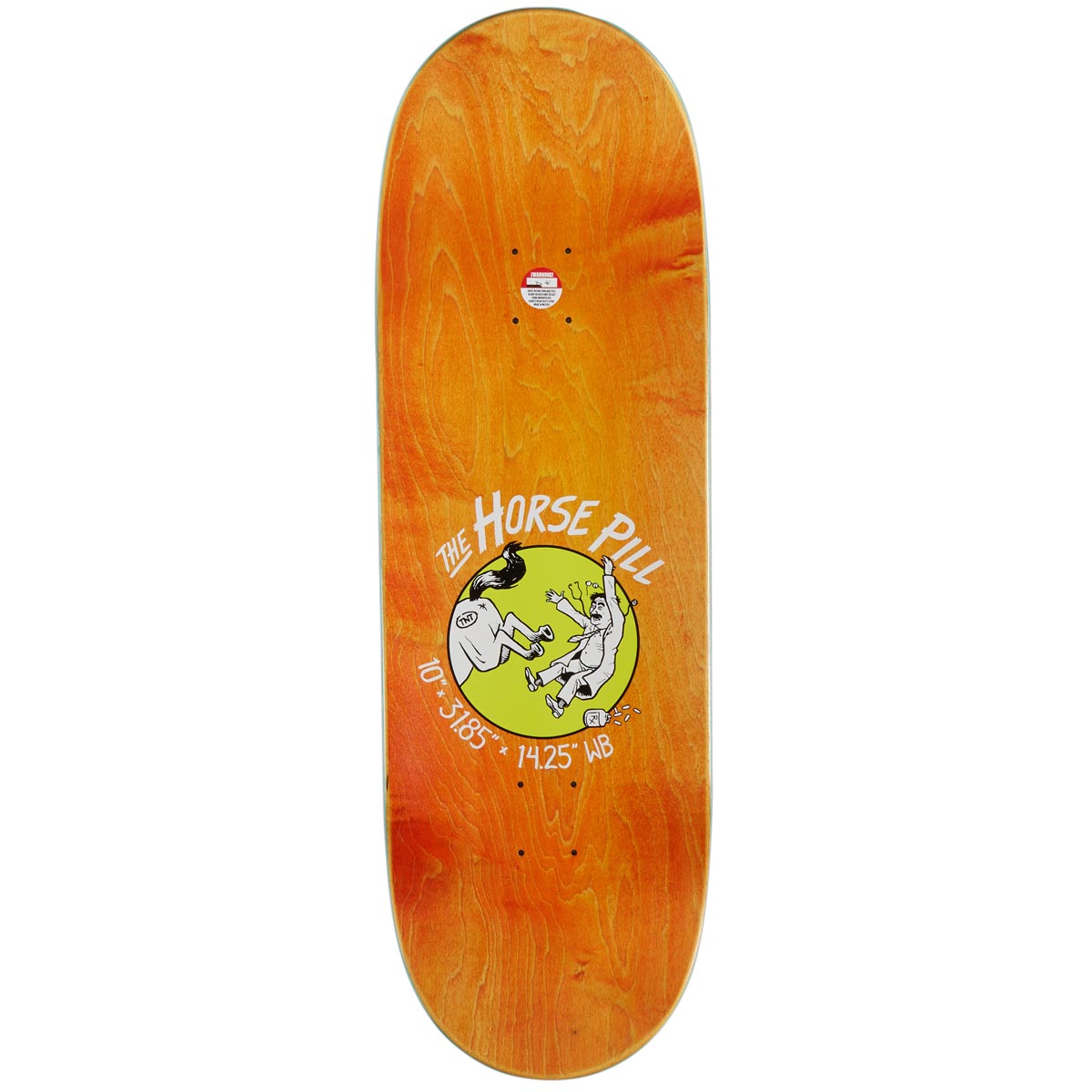 Anti-Hero Team Shaped Eagle Horse Pill Skateboard Deck - Yellow