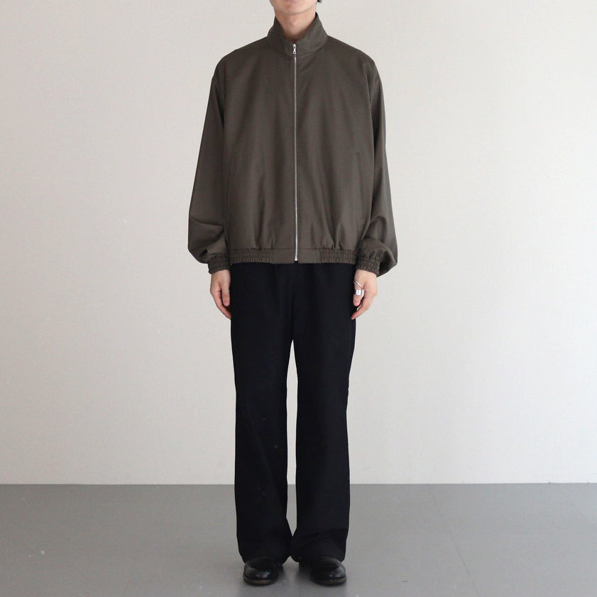 SUPER FINE TROPICAL WOOL ZIP BLOUSON #DARK KHAKI [A24AB01WT] – ciacura