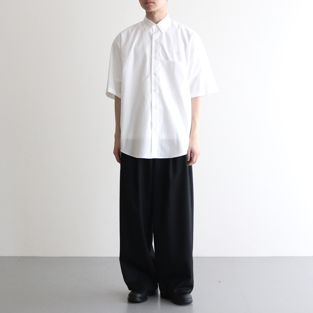 WASHED FINX TWILL BIG HALF SLEEVED SHIRT #WHITE [A25SS03TN] – ciacura