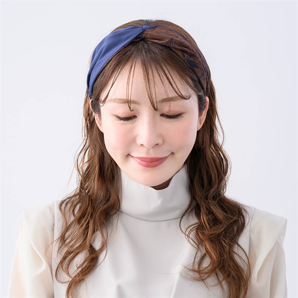リバーシブルコクーン フレキシフィットヘアバンド(ブラウン