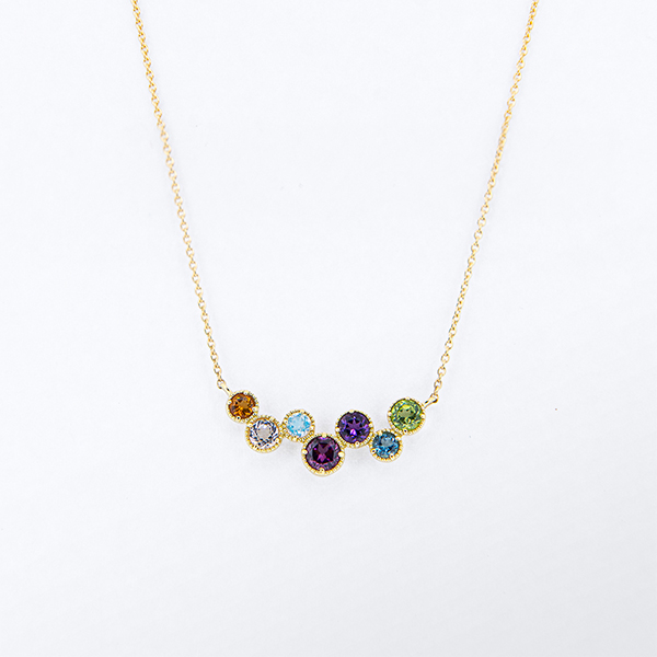 芝翫香〉K18マルチカラーストーンペンダント/7色アミュレット｜近鉄