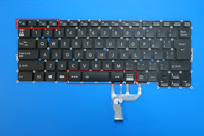 富士通 LIFEBOOK 英語キーボードのような日本語が無いキーボード／日本