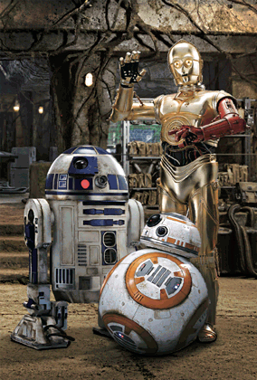 3Dポストカード スター・ウォーズ/フォースの覚醒 C-3PO R2-D2 BB-8