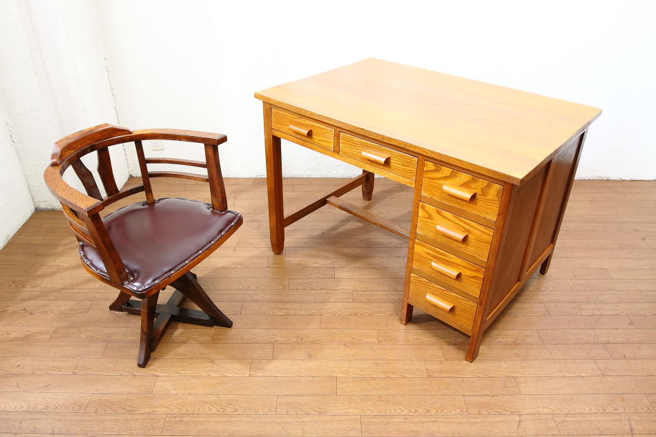 和骨董WA-COTTOO SHOWA-RETRO 片袖デスク｜アンティーク家具・照明の