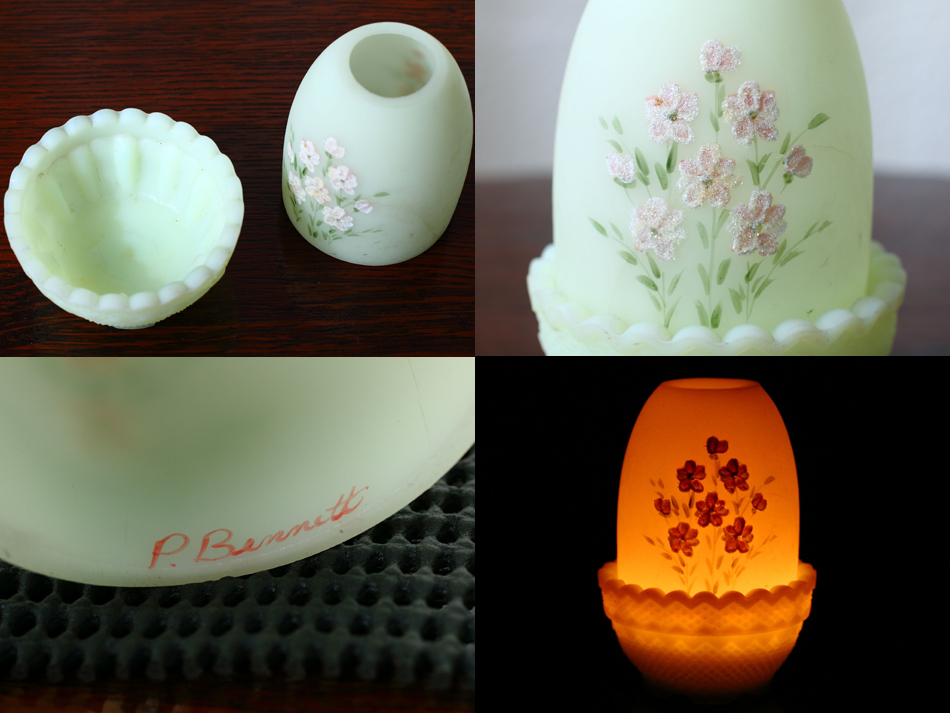 Fentonフェントン ヴァセリンガラス フェアリーランプ｜アンティーク