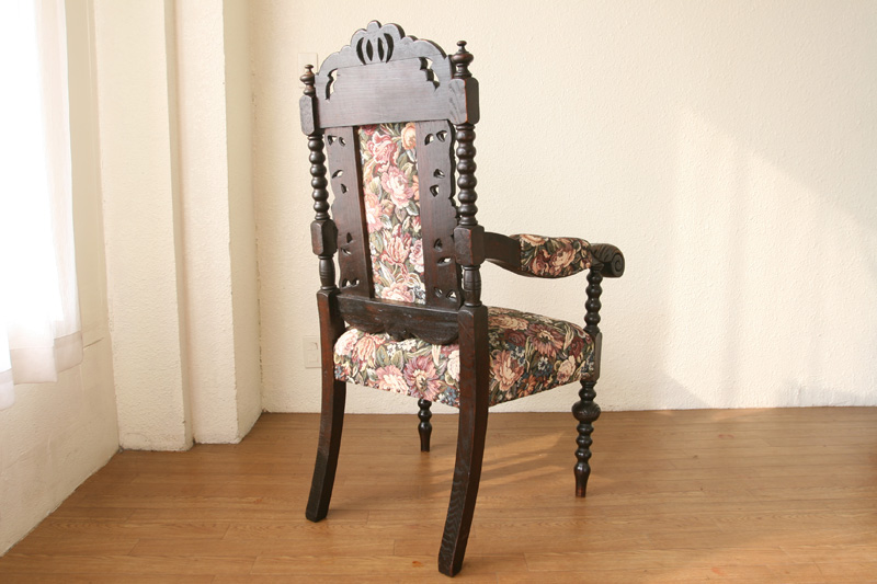 ジャコビアンアームチェア｜アンティーク家具・照明の専門店｜デニム