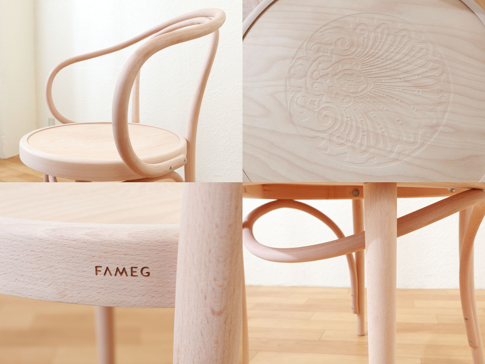 ファーメグFAMEG ベントウッドアームチェア No9 ヴィエナVienna