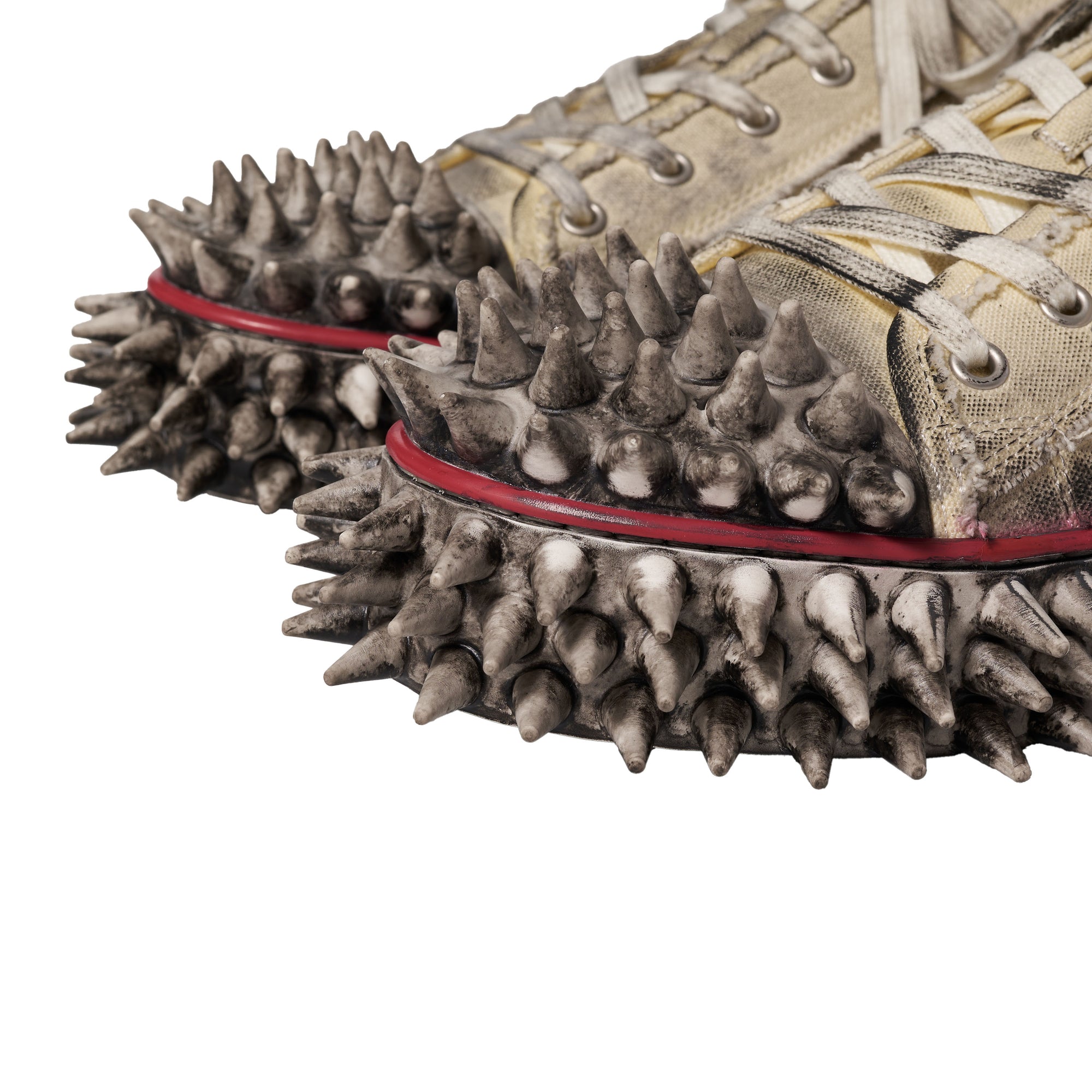 DIRTY SPIKE TOE CAP CANVAS SNEAKER – doublet