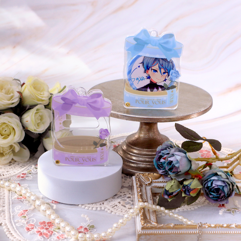 缶バッジアクリルフレーム ミニョンギフト ライトブルー| FUKUYA