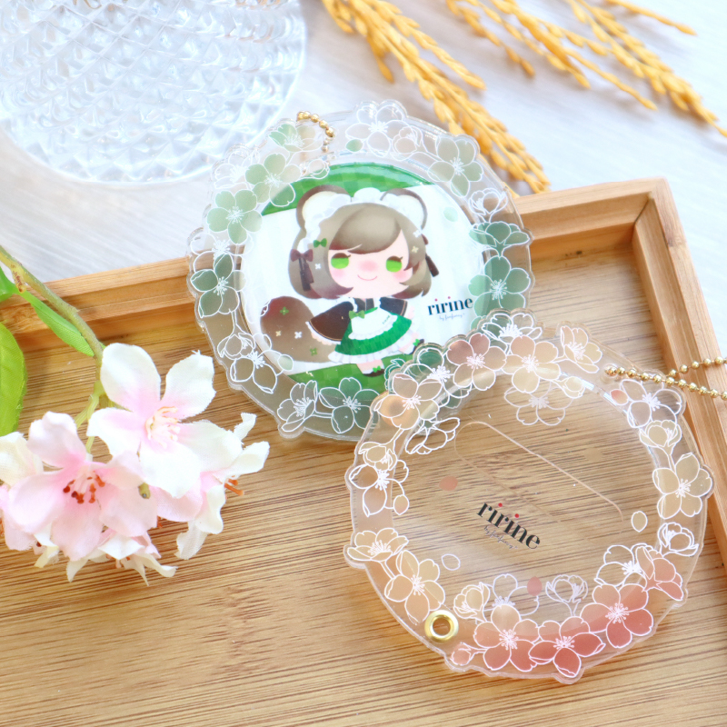缶バッジアクリルフレーム 桜 新緑色| FUKUYA ONLINE フクヤオンライン