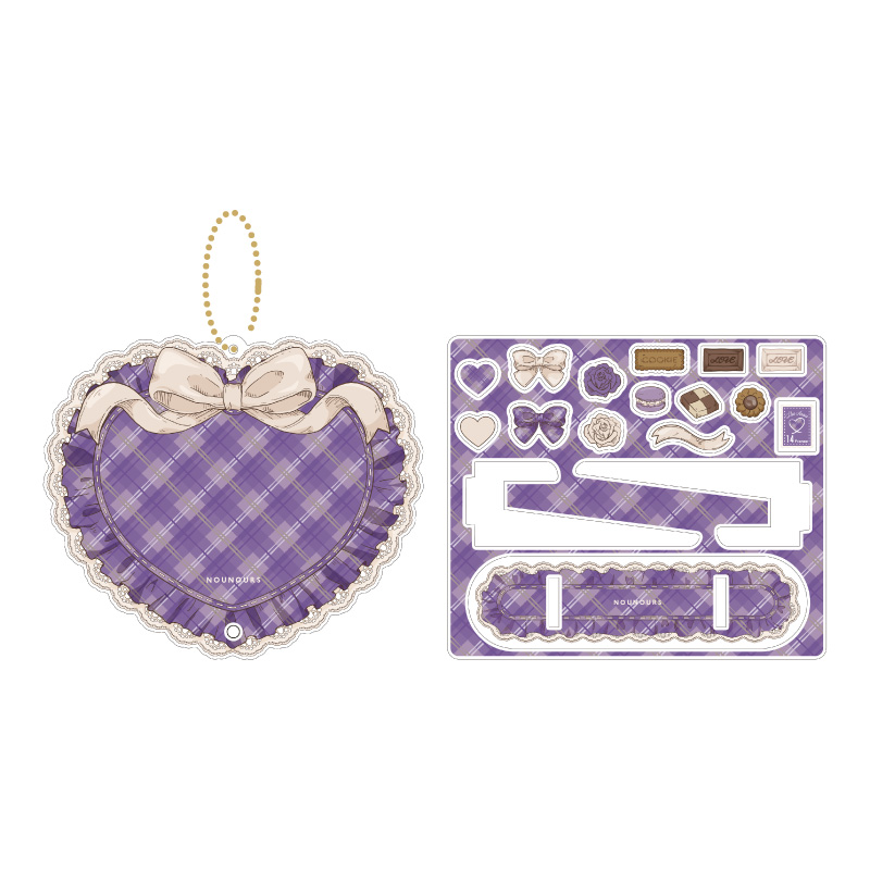 クラシックチェックハートアクリルフレーム パープル| FUKUYA ONLINE