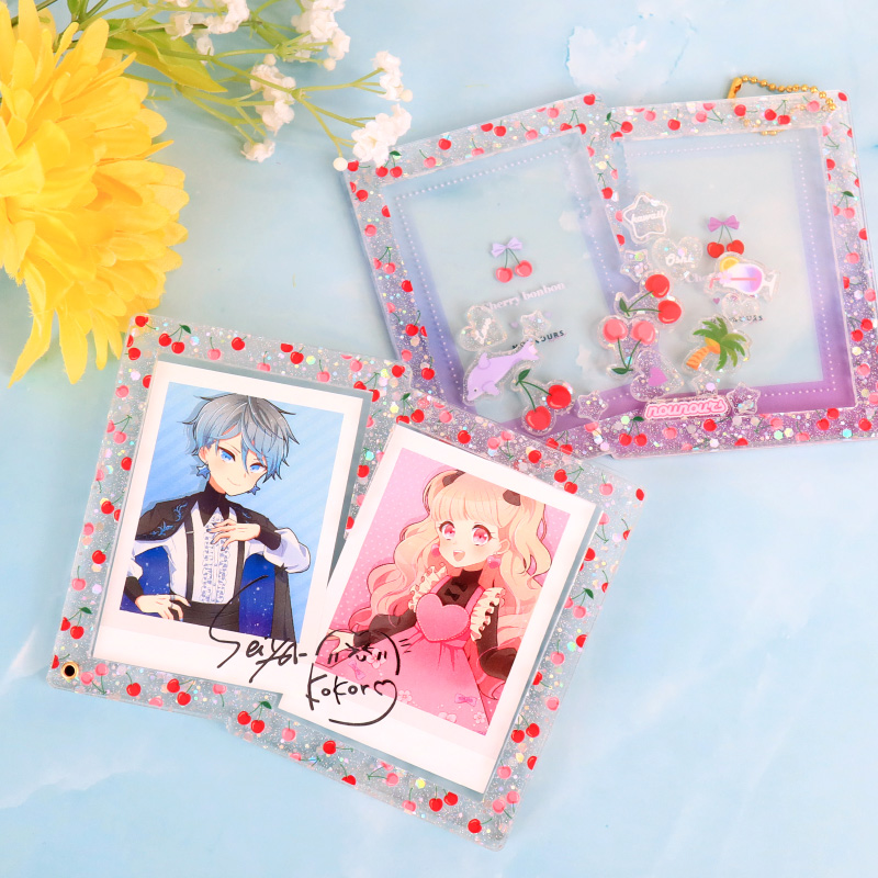 セット】プレミアムアクリルフレーム ペアフォトカード グリッター