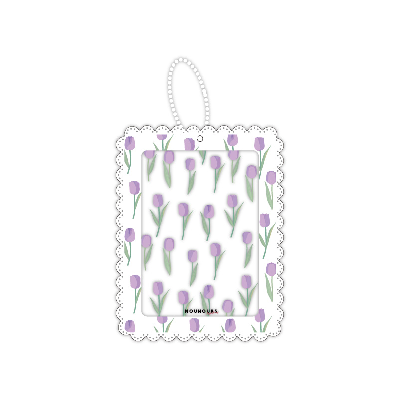 アクリルスリーブ レースチューリップ カードサイズ パープル| FUKUYA