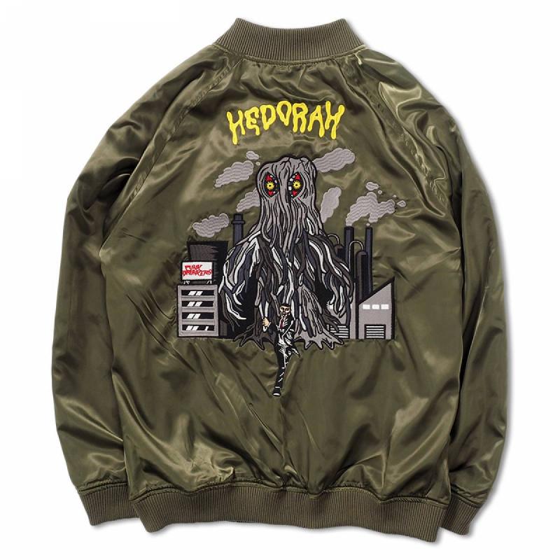 PUNK DRUNKERS [PDSxGODZILLA]ガイガン&ヘドラリバスカジャン / KHAKI