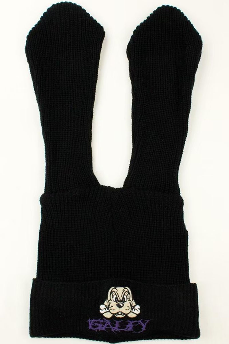 GALFY (ガルフィー) 犬耳ニット帽 BLACK / ロックファッション