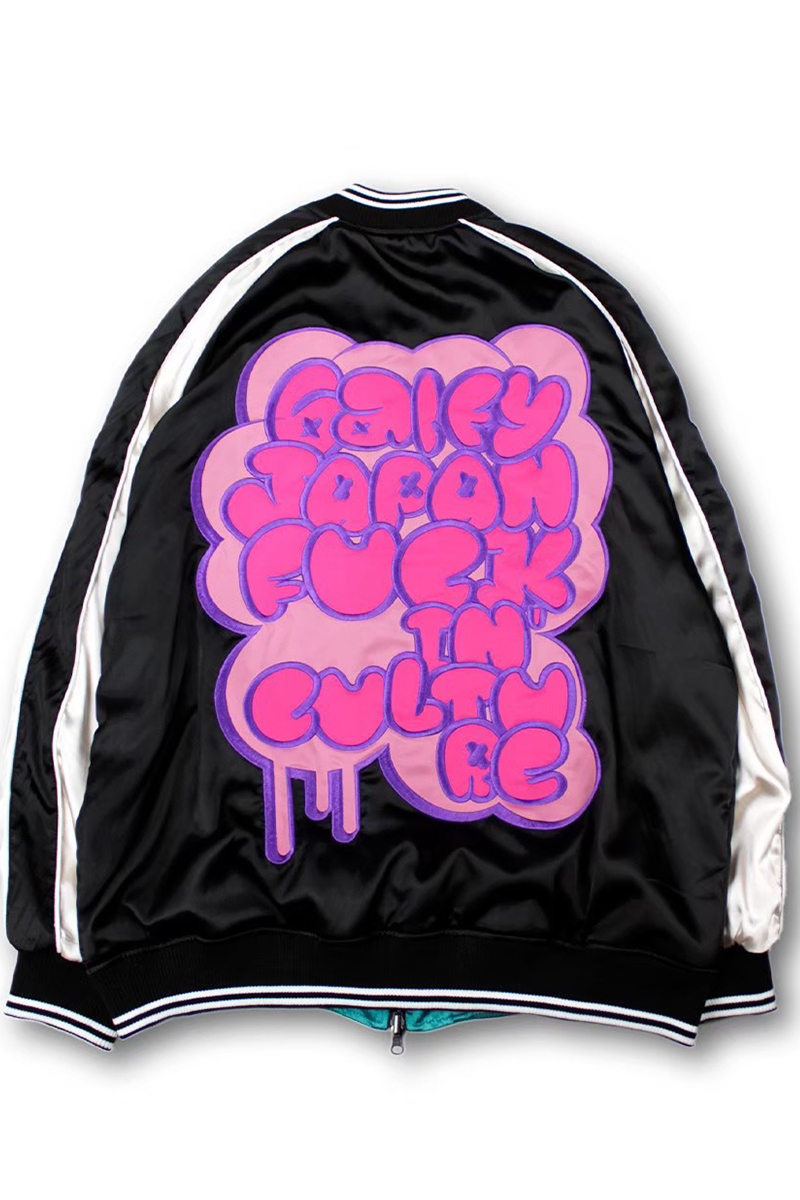 GALFY (ガルフィー) わんわんヤニカススカジャン GREEN BLACK / ロック