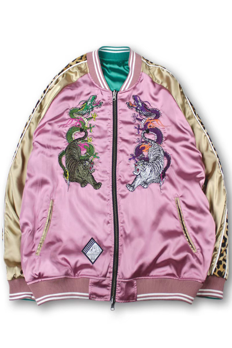 GALFY (ガルフィー) わんわんヤニカススカジャン PINK GREEN / ロック