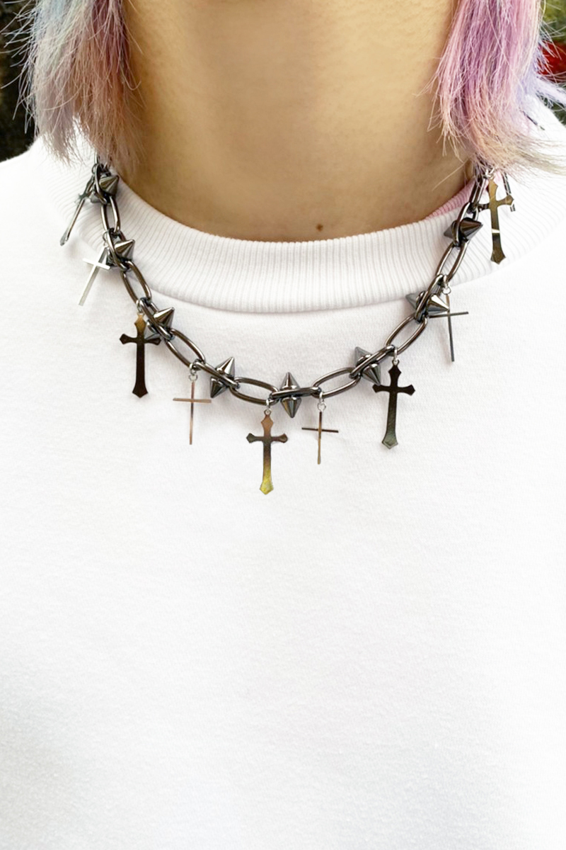 CIVARIZE【シヴァーライズ】 多重クロスオリジナルチェーンネックレス