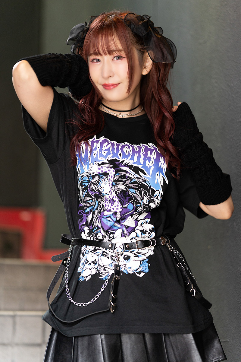 櫻川めぐ×GEIROCK CLOTHING 限定コラボ・Tシャツ BLUE / ロック