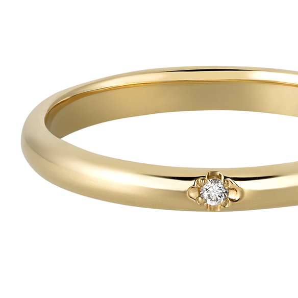 K18 カラーゴールドリング〕K18 リング イエローゴールド (幅約2.2mm