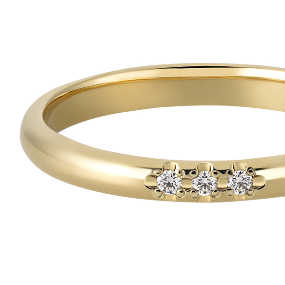 K18 カラーゴールドリング〕K18 リング イエローゴールド (幅約2.2mm