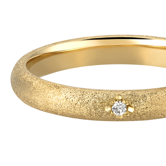 K18 カラーゴールドリング〕K18 リング イエローゴールド (幅約2.8mm