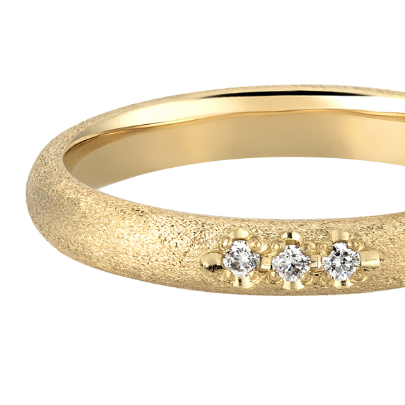 K18 カラーゴールドリング〕K18 リング ライトイエローゴールド (幅約