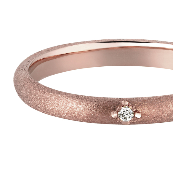 K18 カラーゴールドリング〕K18 リング ピンクゴールド (幅約2.2mm