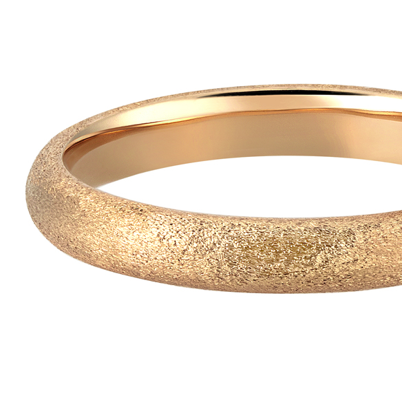 K18 カラーゴールドリング〕K18 リング オレンジゴールド (幅約2.8mm