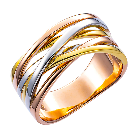 ギンザクロスオーバー〕スリーカラー リング | 高品質 金・プラチナ